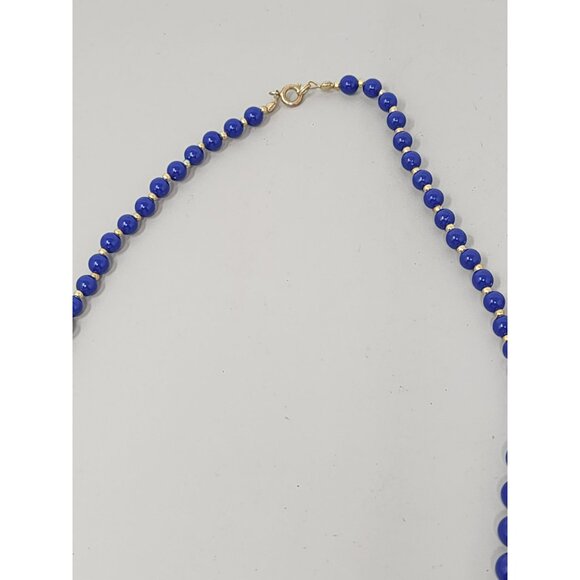 3 Vintage Costume Necklaces‎ Shell/Blue Beaded/Choker - Picture 2 of 8